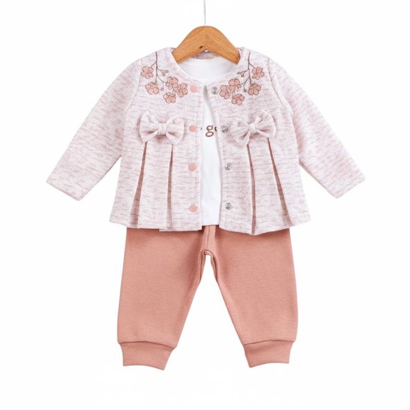 14170 toptan 9-24 aylık bebekler için mevsimlik üç parçalı takım