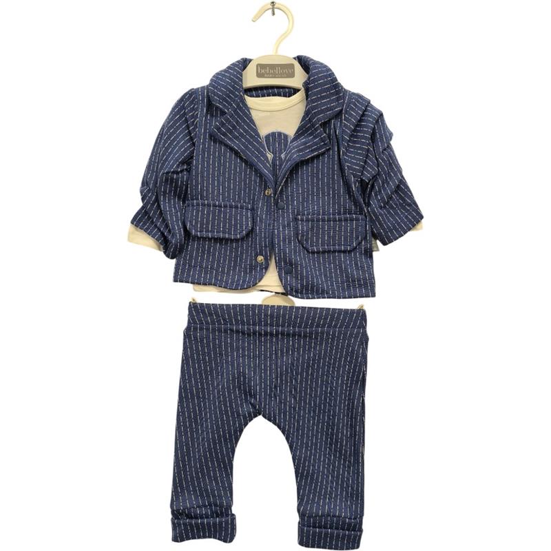 14162 wholesale children's demi-season three-piece suits for infants aged 9/24 months