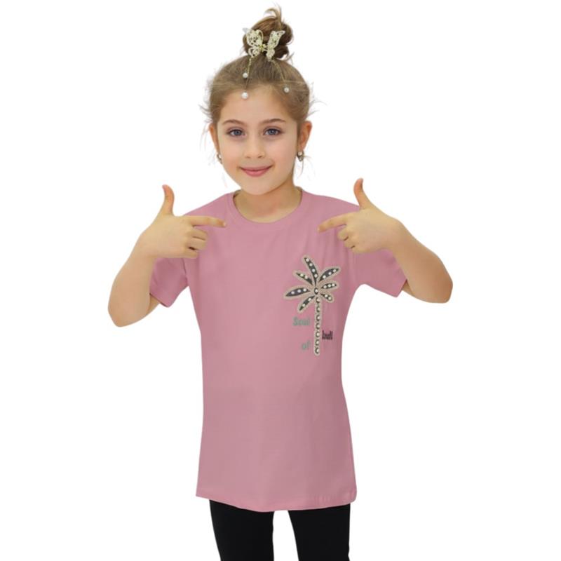 4205 toptan 5-8 yaş arası kız çocuklar için yazlık tişörtler