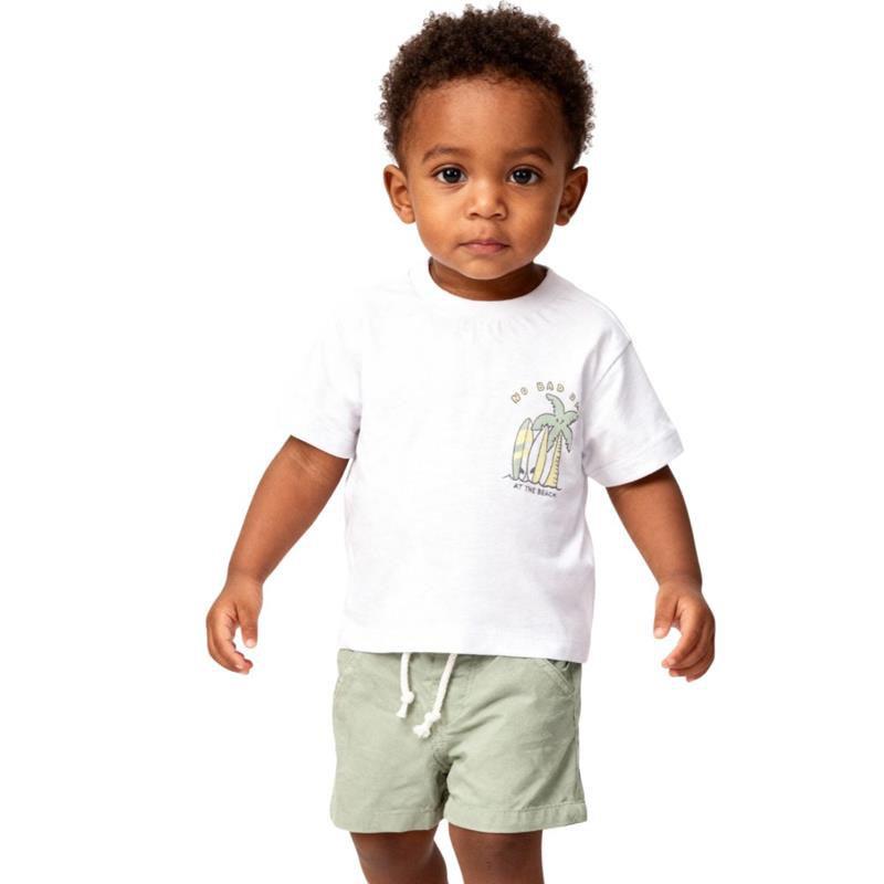 2625 toptan 6-24 aylık erkek çocuklar için tişört ve şortlu yazlık ikili takım