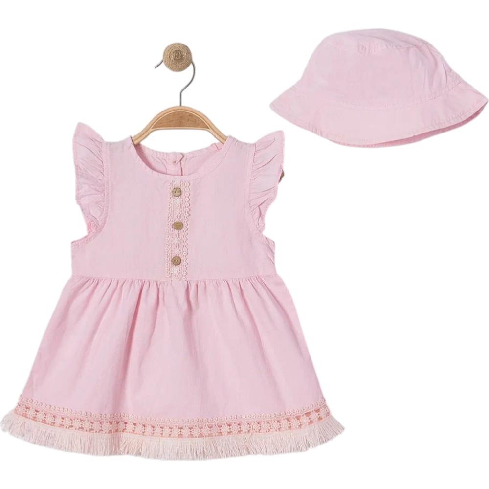 2806 wholesale summer dresses with hats for girls 9/24 months