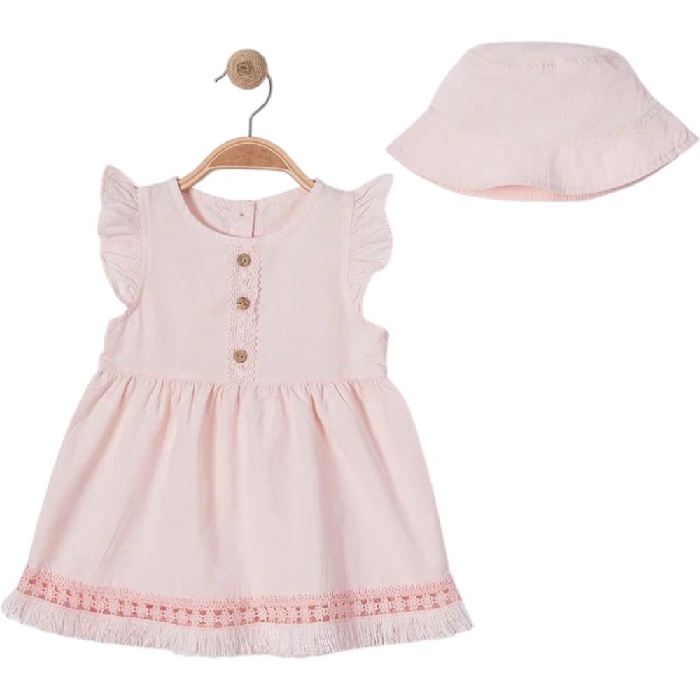 2806 wholesale summer dresses with hats for girls 9/24 months