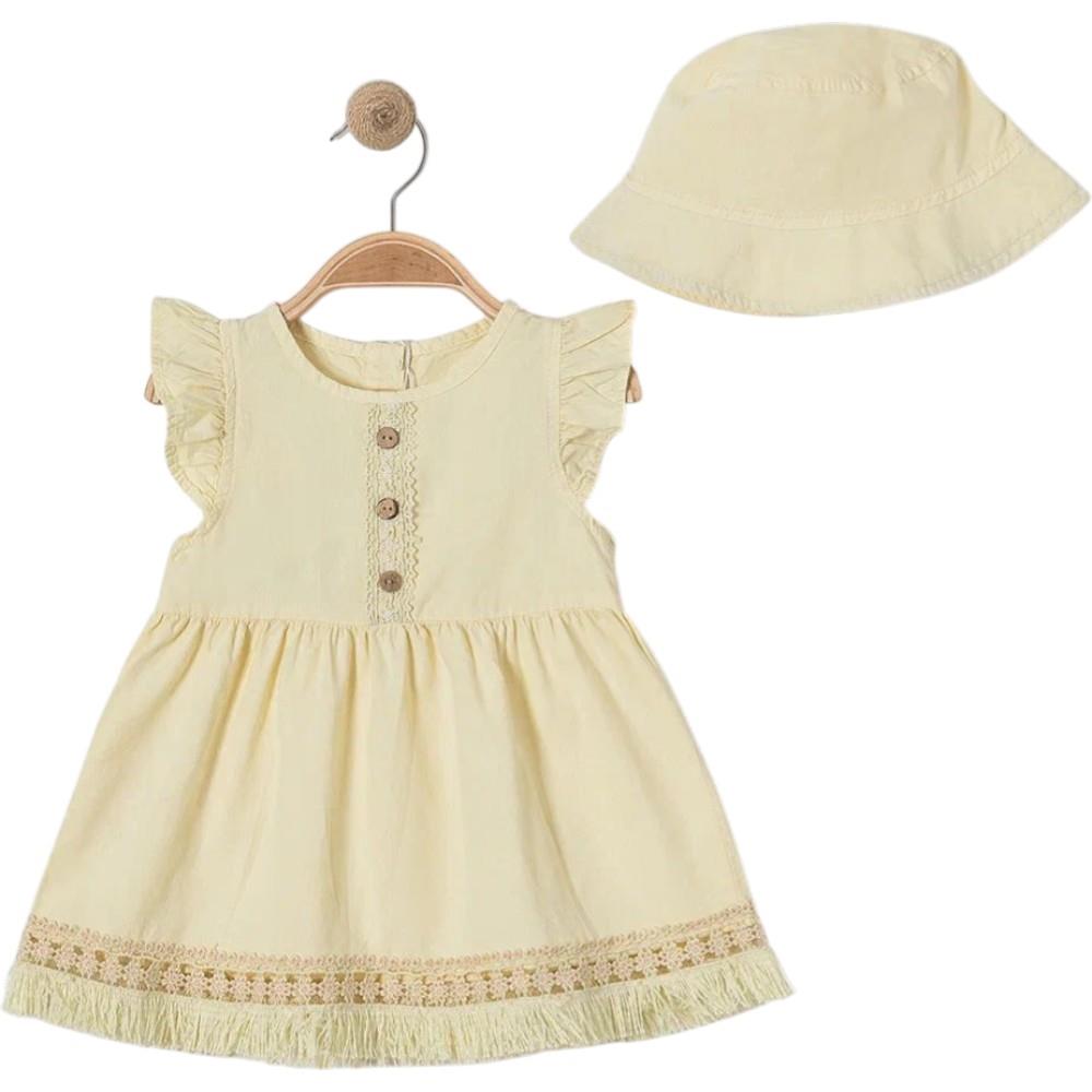 2806 wholesale summer dresses with hats for girls 9/24 months