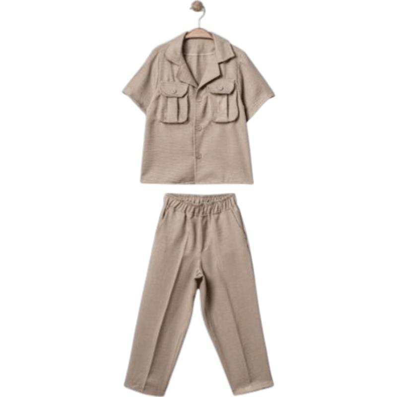 3004 toptan 3-6 yaş arası erkek çocuklar için yazlık ikili takım