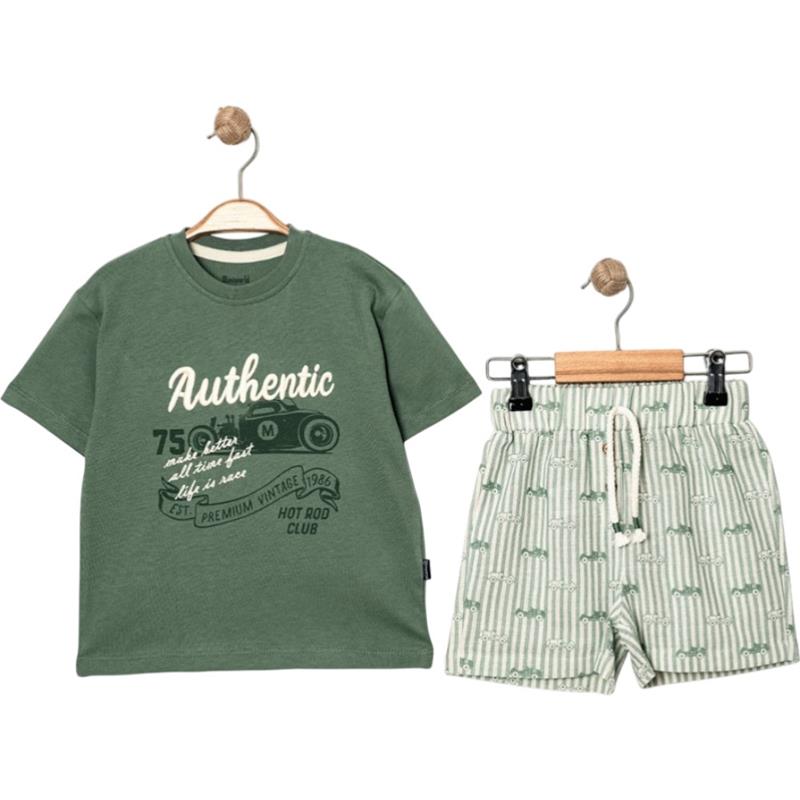 17492 toptan 3-6 yaş erkek çocuklar için yazlık tişört şort takımı