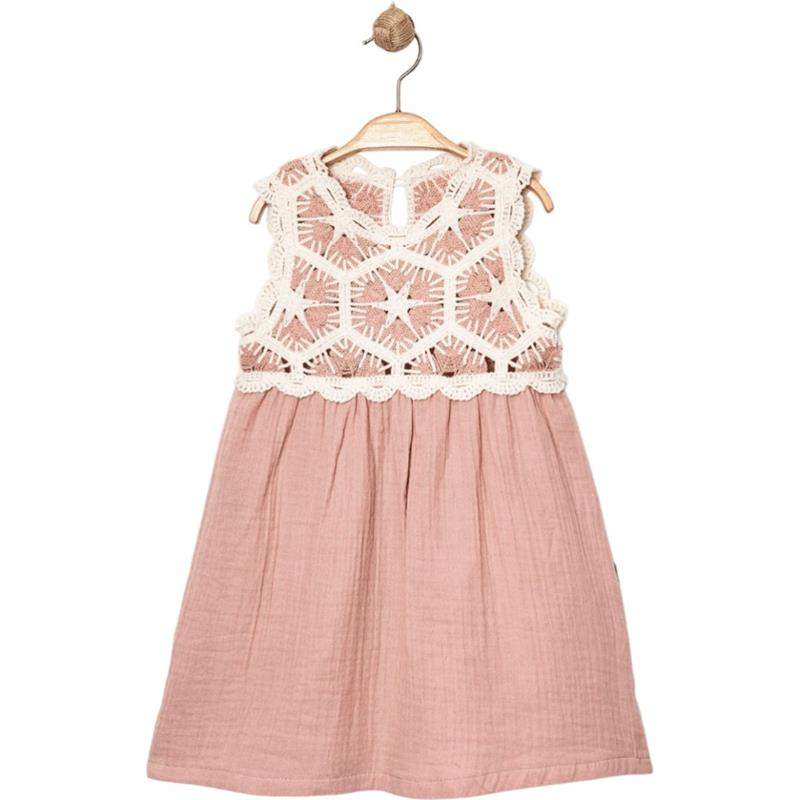 17494  toptan 3-6 yaş arası kız çocuklar için yazlık robalı elbise