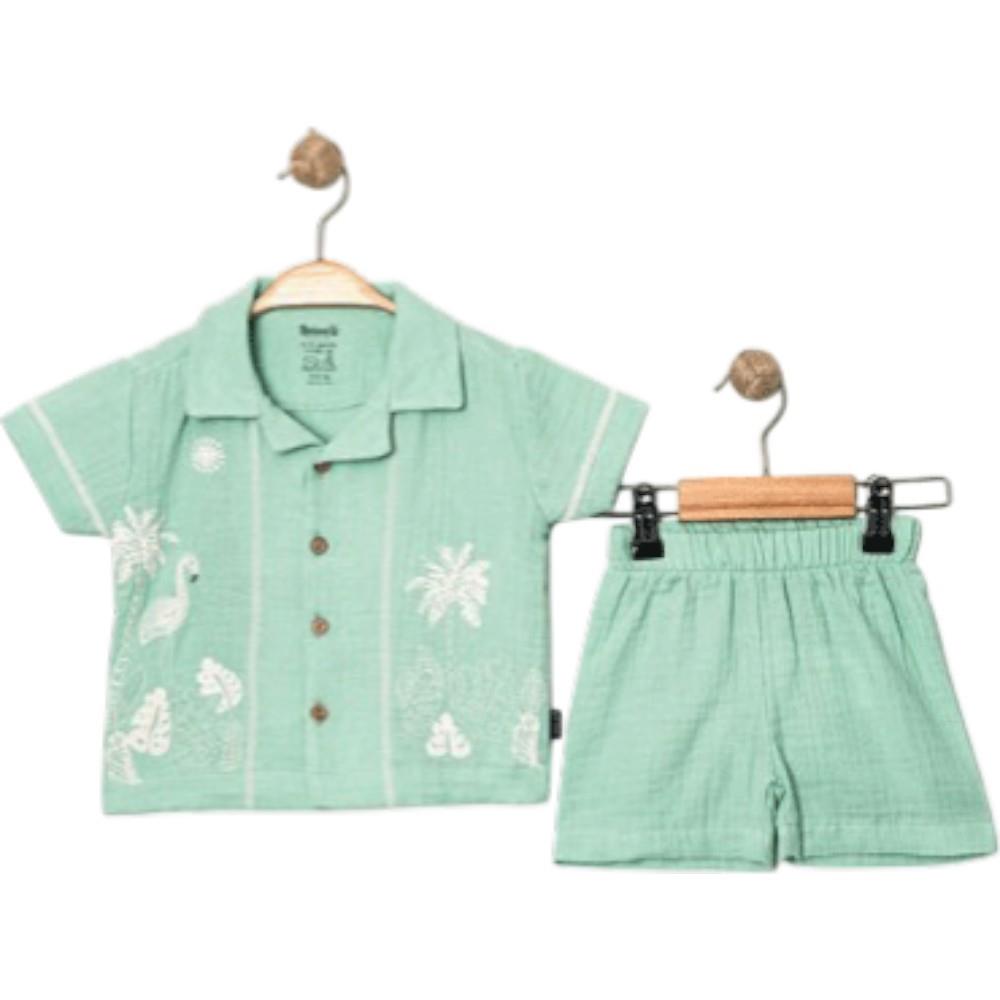 18705 оптовая продажа летних комплектов из двух предметов для мальчиков в возрасте от 6 до 24 месяцев