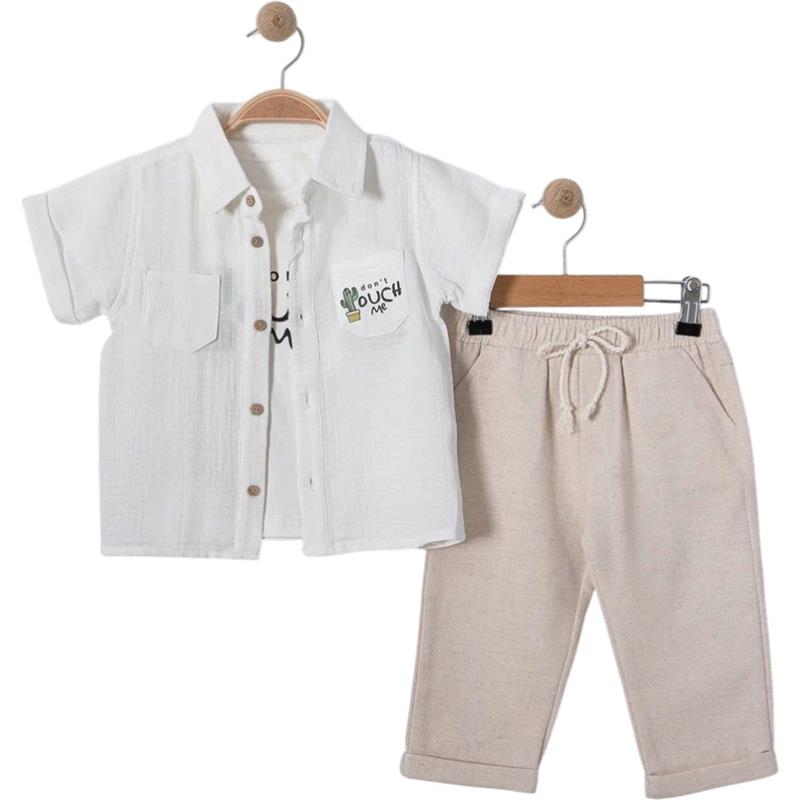 6318 wholesale children's summer three-piece suits, shirts, T-shirts with trousers for boys 9/24 months