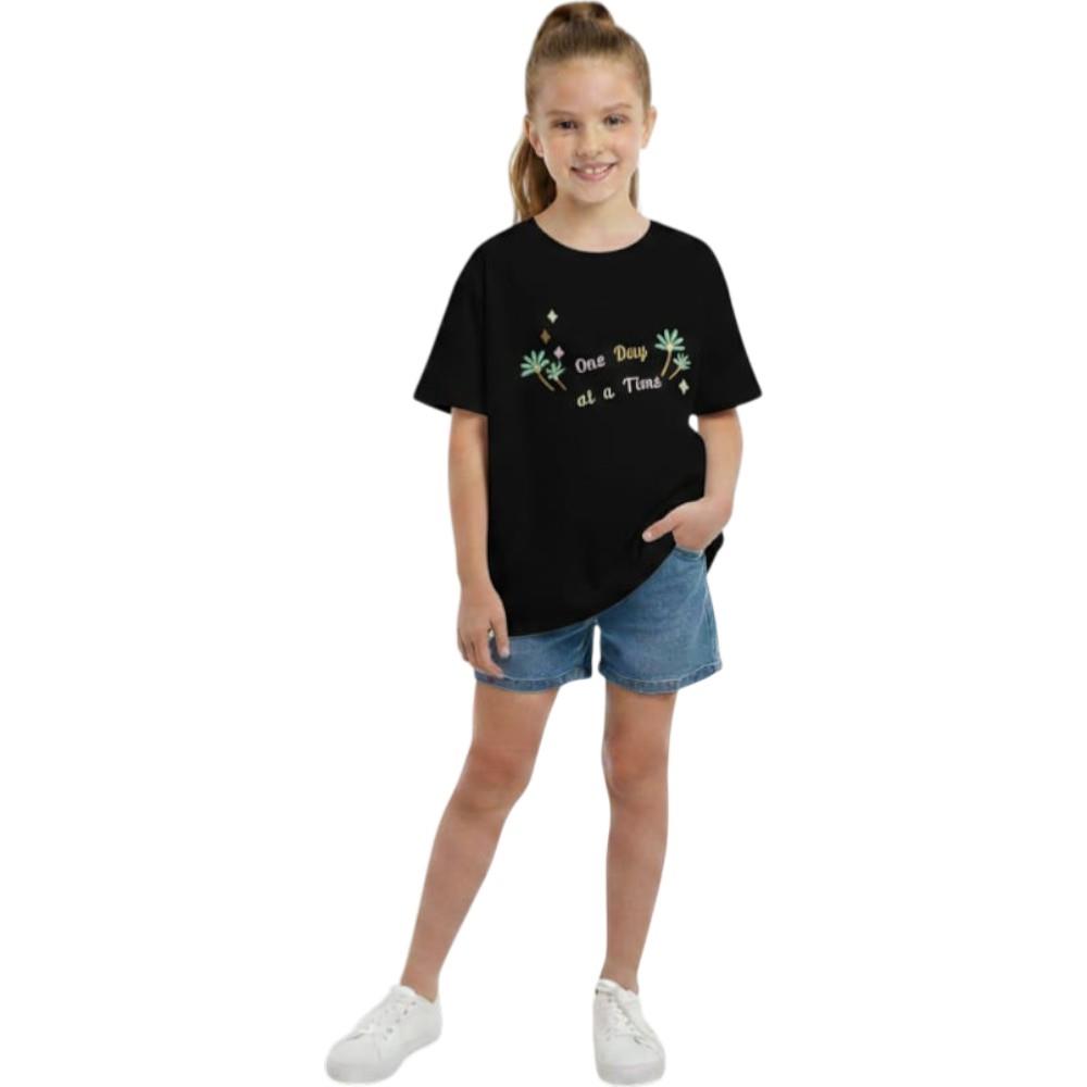 4406 Toptan 13-16 yaş arası kız çocuklar için çocuk yazlık tişörtler