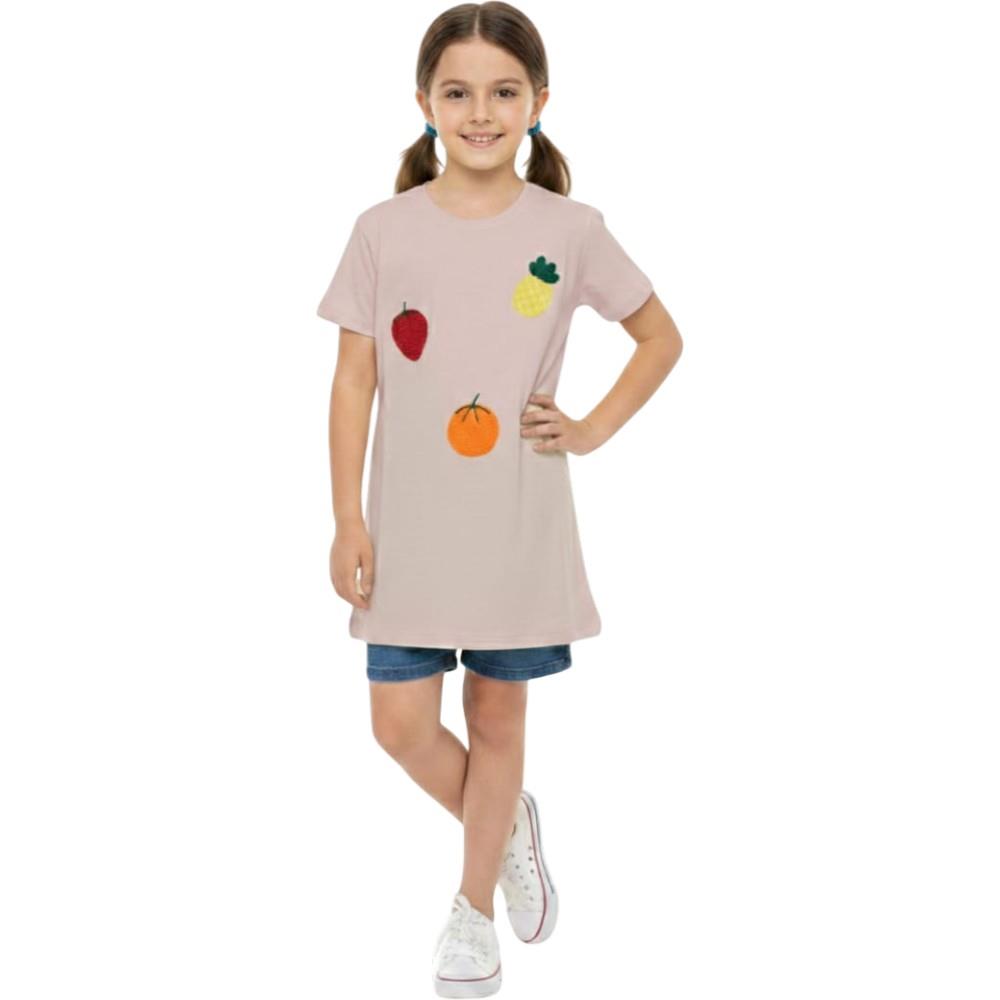 4308 Toptan 9-12 yaş arası kız çocuklar için çocuk yazlık tişörtler 