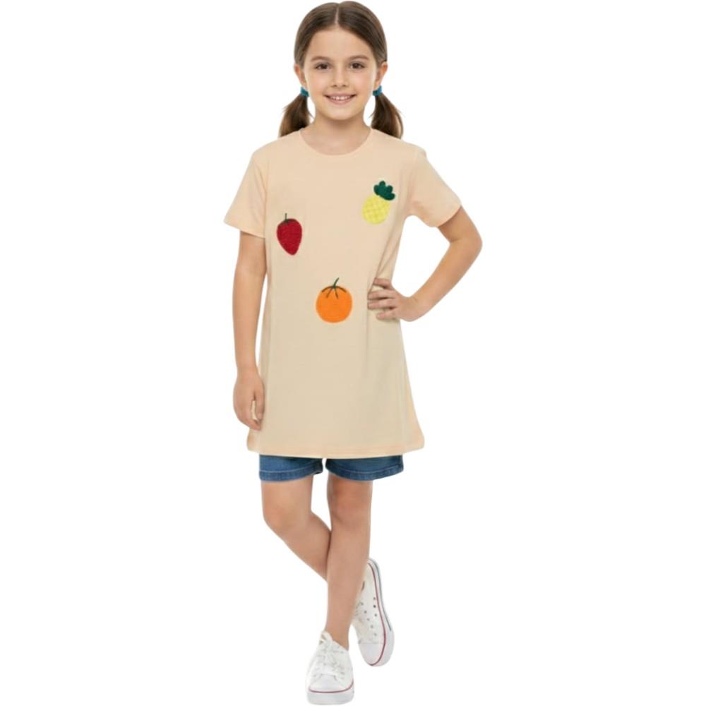 4308 Toptan 9-12 yaş arası kız çocuklar için çocuk yazlık tişörtler 