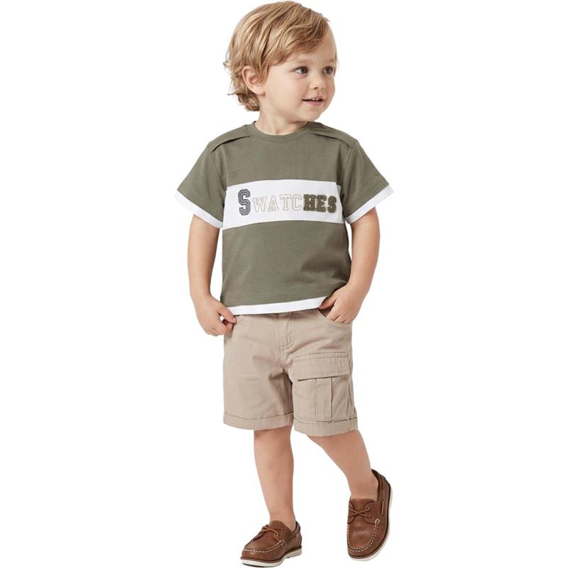 26757 toptan 1-4 yaş erkek çocuklar için yazlık tişört şort takımı