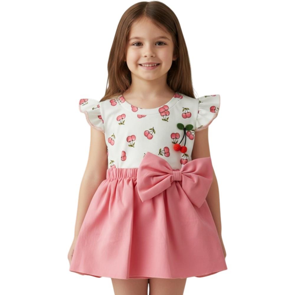 745 оптом детские летние кофты с юбкой для девочек на 2/5 лет