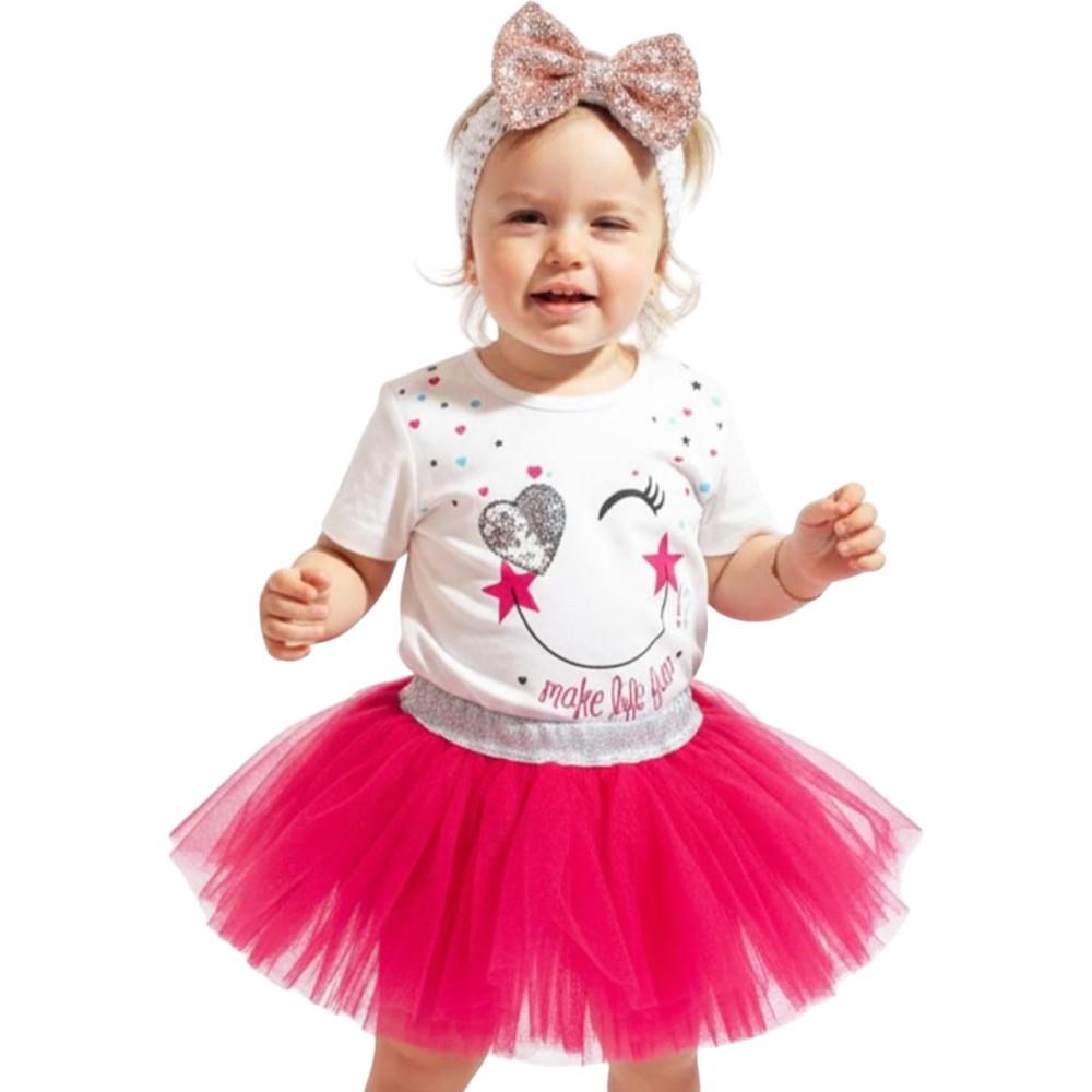 25172 оптом детские летние футболки с юбкой для девочек на 9/24 месяцев