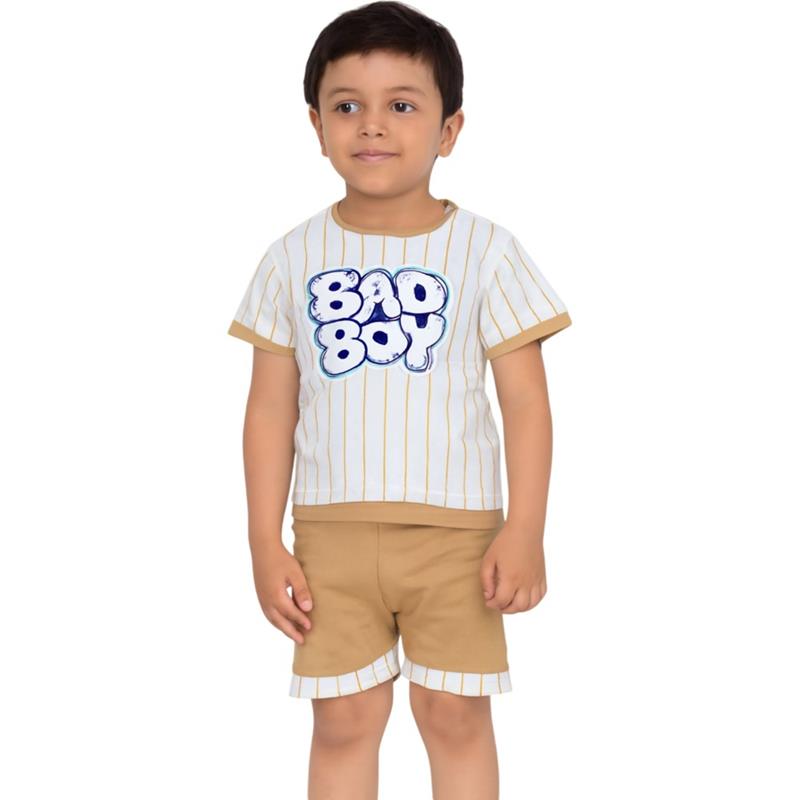 2610 wholesale children's summer two-piece sets, BADBOY printed T-shirts and shorts for boys aged 9/24 months