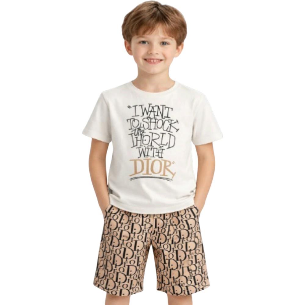 4523 wholesale children's summer two-piece suits, T-shirts with shorts for boys aged 6/9 years