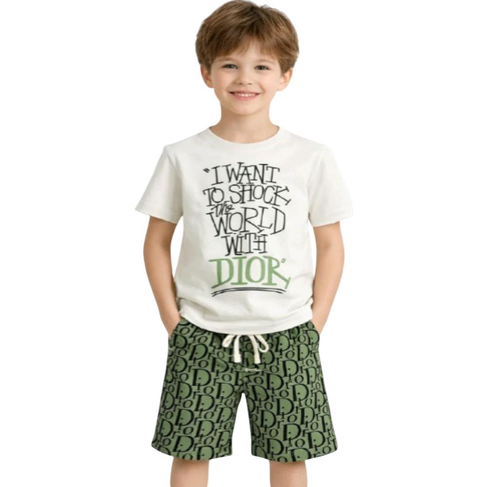 4523 wholesale children's summer two-piece suits, T-shirts with shorts for boys aged 6/9 years