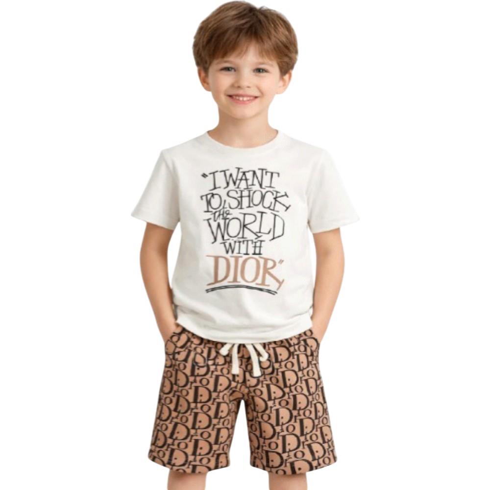 4523 wholesale children's summer two-piece suits, T-shirts with shorts for boys aged 6/9 years