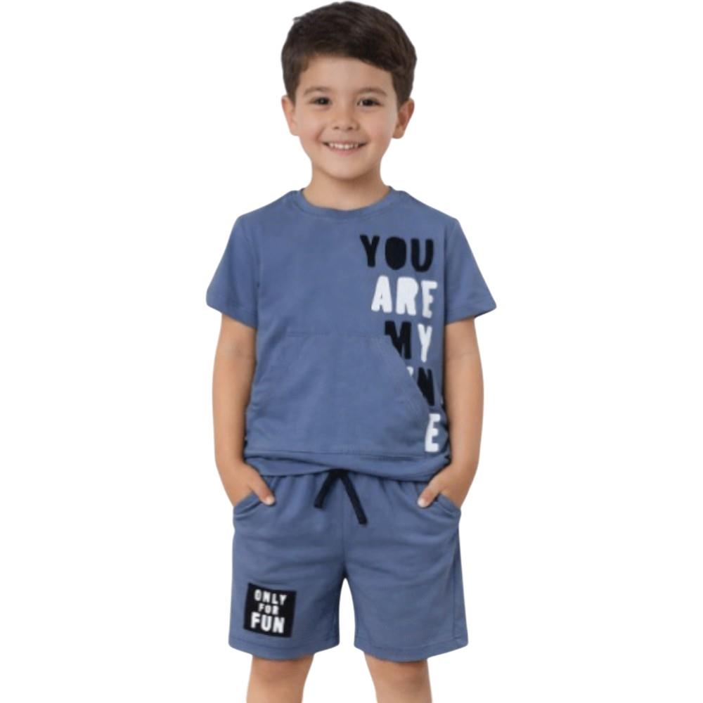 4545 wholesale children's summer two-piece suits, T-shirts with ONLY FOR print and shorts for boys 2/5 years