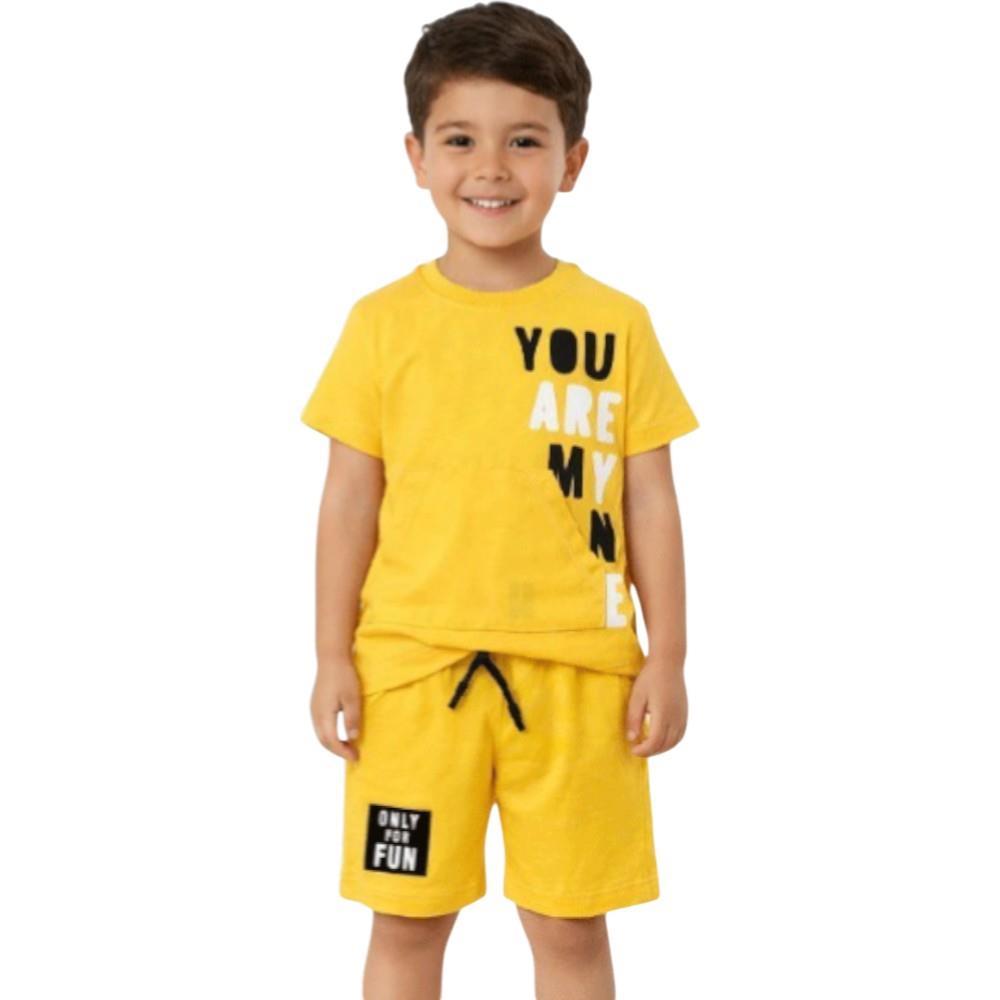 4545 wholesale children's summer two-piece suits, T-shirts with ONLY FOR print and shorts for boys 2/5 years