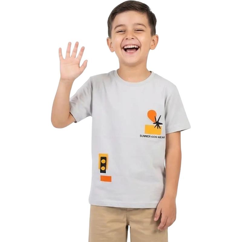 30045 toptan 3-12 yaş arası erkek çocuklar için yazlık tişörtler