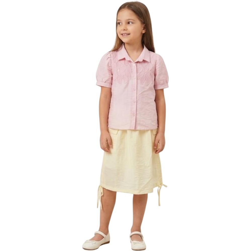 26429 оптом детские летние костюмы тройки,блузка,футболка и юбка для девочек на 6/9 лет