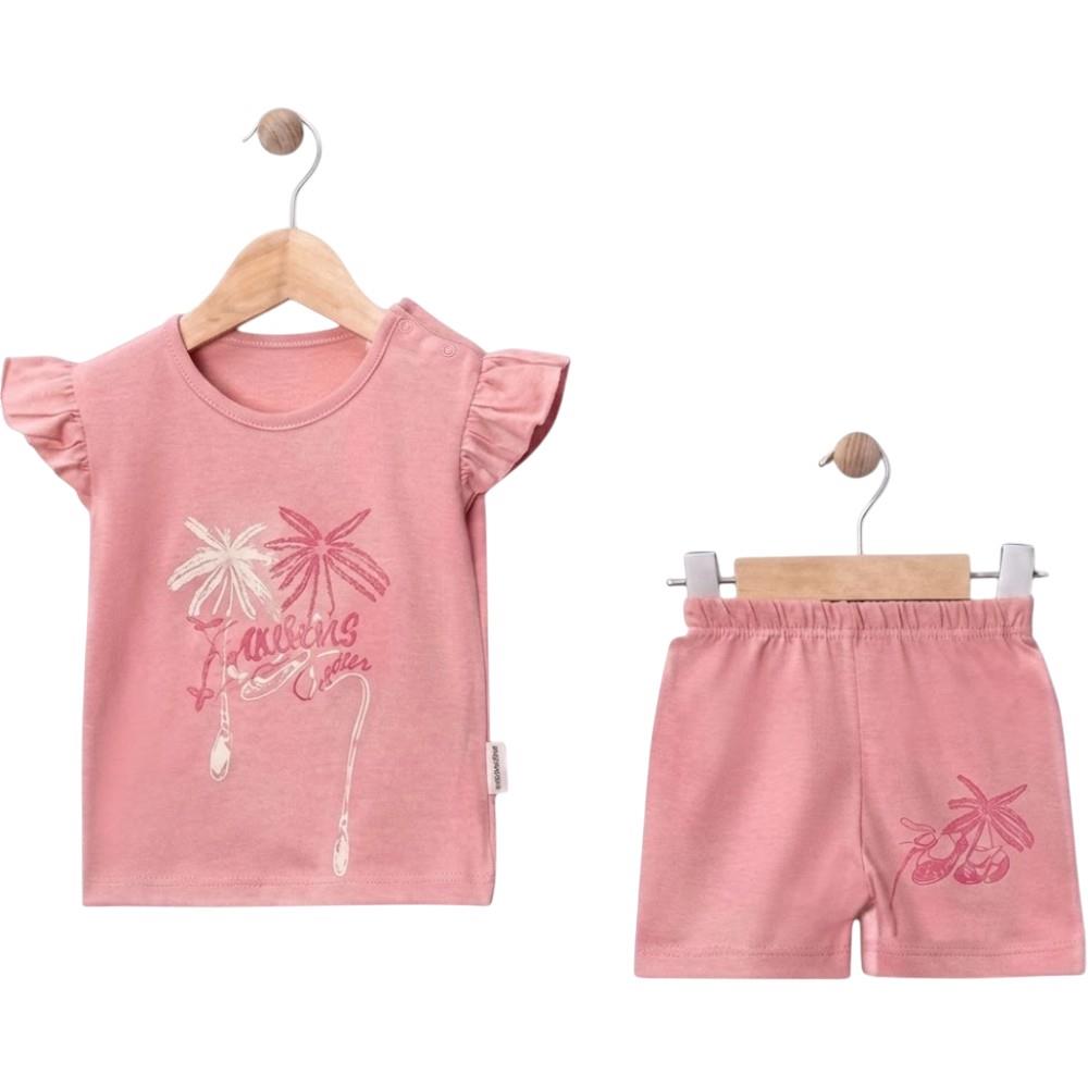 2645 wholesale children's summer two-piece suits of T-shirts and shorts for girls aged 9/24 months