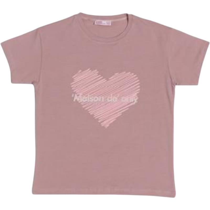 80485 toptan 3-12 yaş arası kız çocuklar için yazlık tişörtler