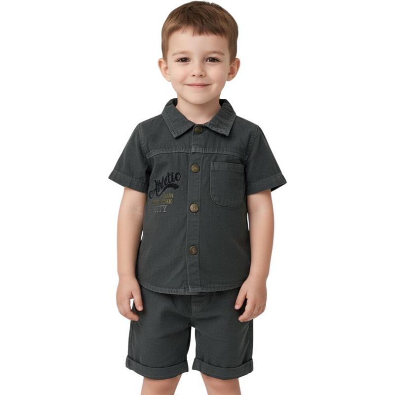 1289 оптом детские летние костюмы двойки,рубашки с шортами для мальчиков на 9/24 месяцев