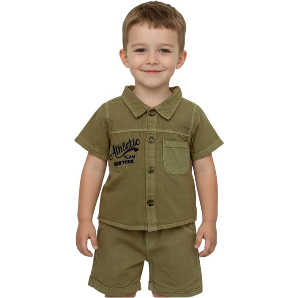 1289 оптом детские летние костюмы двойки,рубашки с шортами для мальчиков на 9/24 месяцев