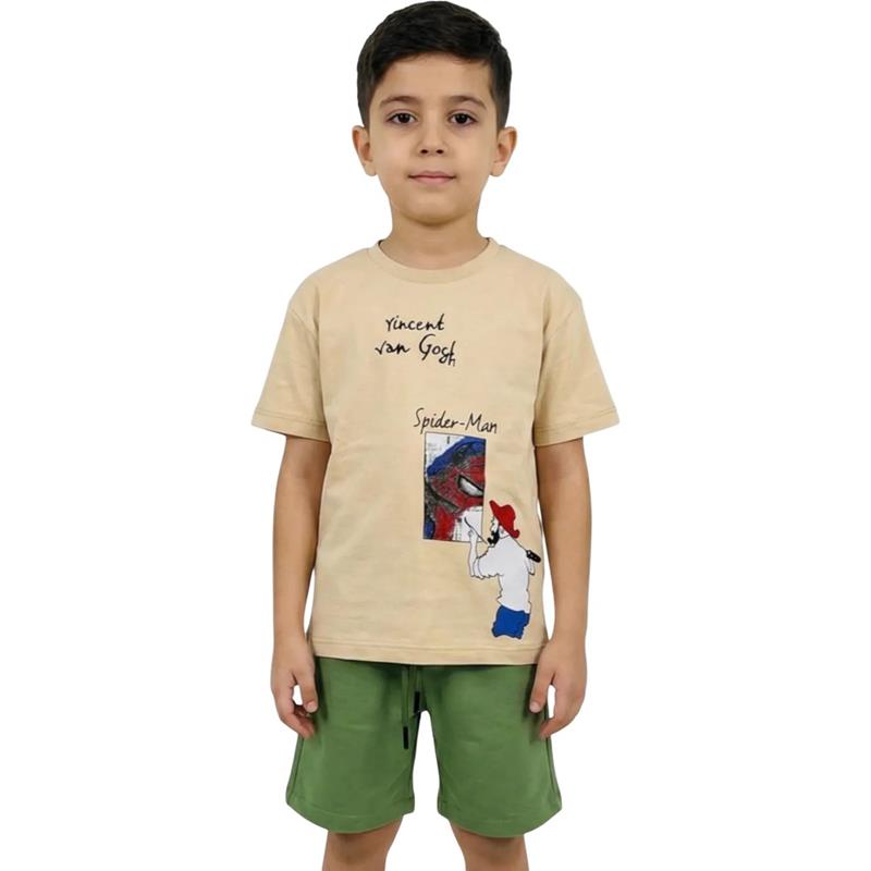 80610 Оптовая продажа летних комплектов одежды для мальчиков 3-10 лет, состоящих из футболки и шорт