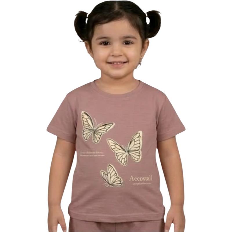80430 toptan 3-12 yaş arası kız çocukları için yazlık tişörtler
