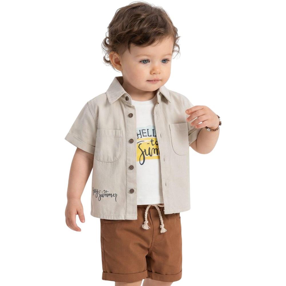 6315 оптом летние детские костюмы из трех предмет для мальчиков на 9-24 месяцев