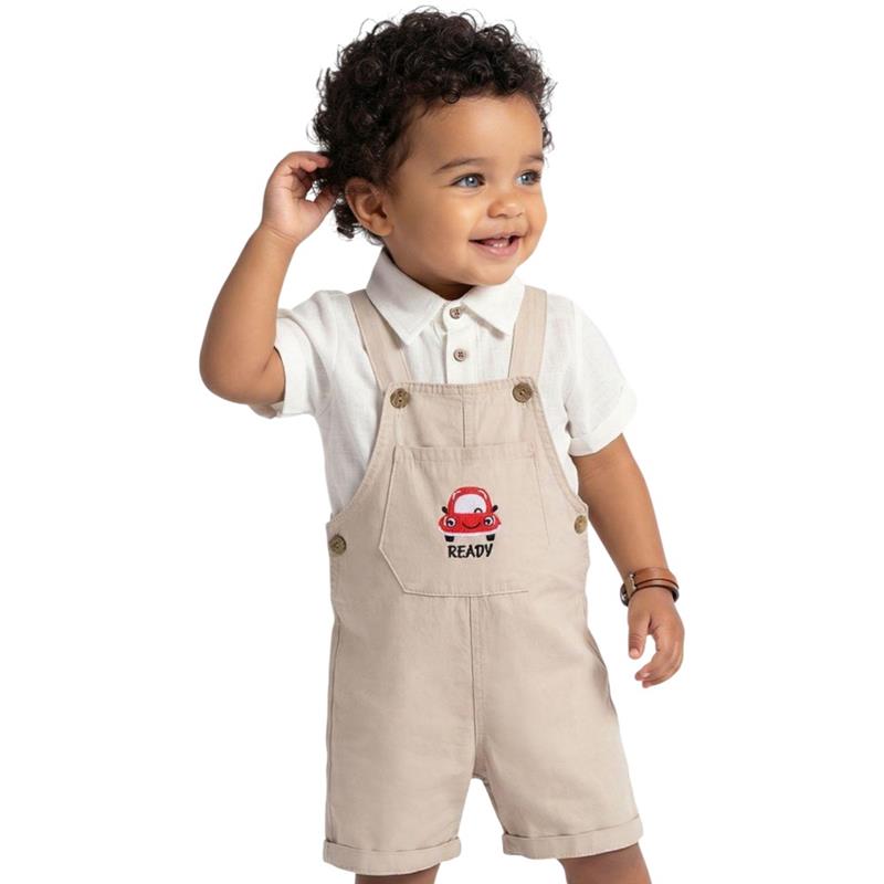 6322 оптом детские летние полукомбинезоны с рубашкой для мальчиков на 9/24 месяцев