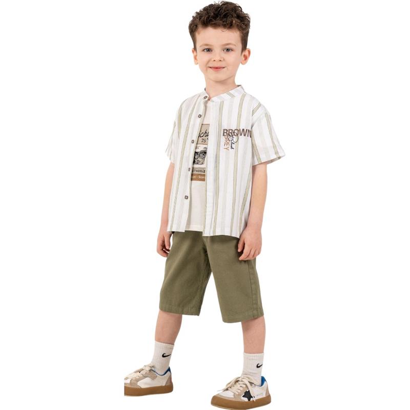26620 toptan 6-9 yaş arası erkek çocuklar için yazlık üç parçalı takım elbise