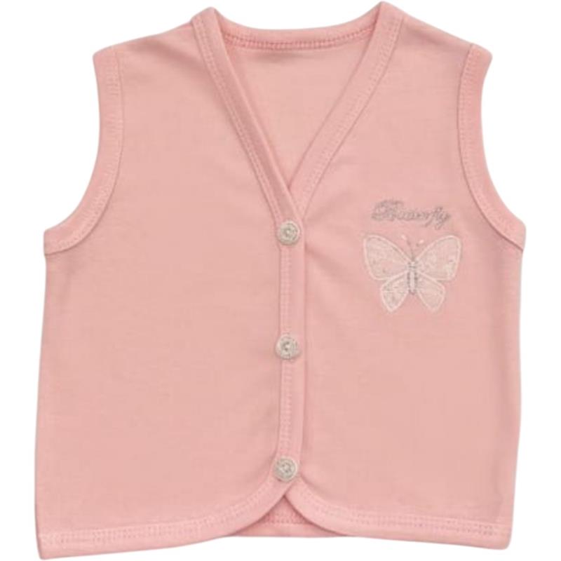 Wholesale children's butterfly embroidered vests for babies aged 6-24 months