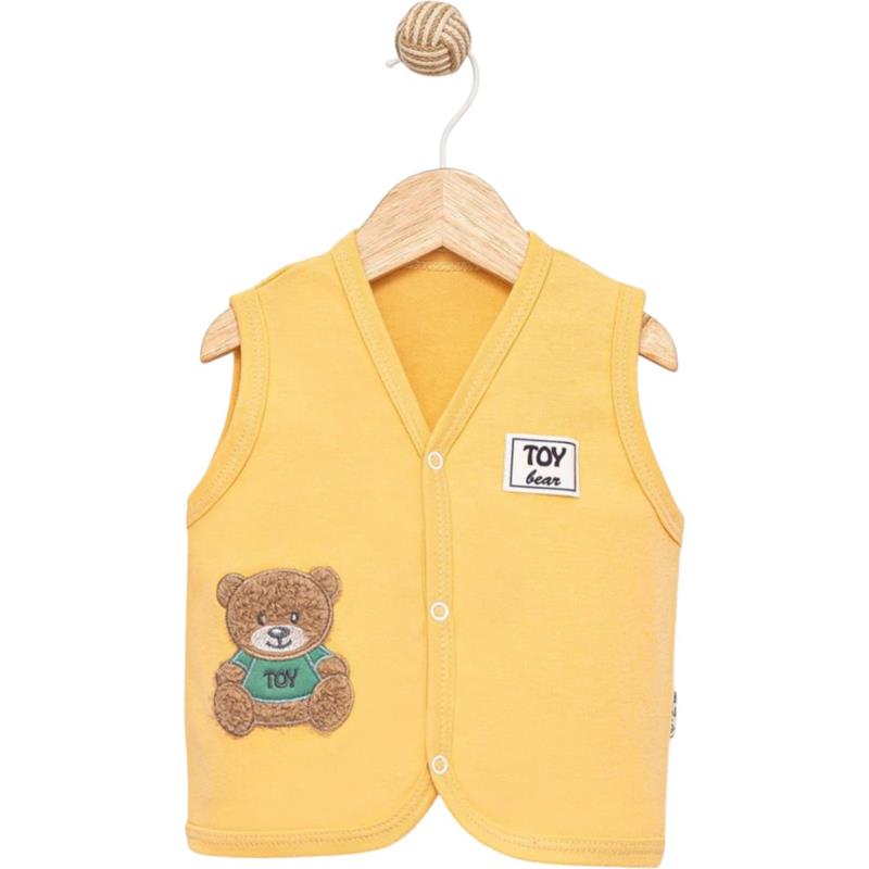 Wholesale children's BEAR embroidered vests for babies aged 6-24 months
