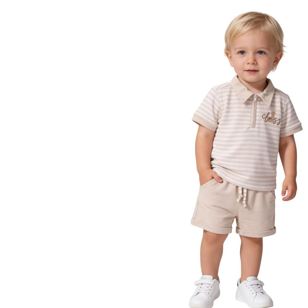 2618 wholesale children's summer two-piece suits, T-shirts with shorts for boys 9/24 months