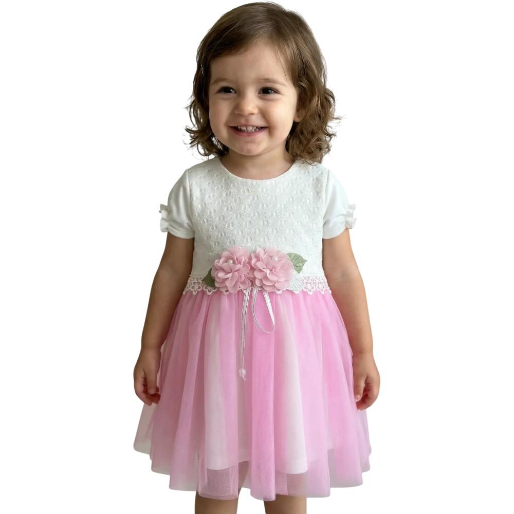 2007 toptan 9-18 aylık kız çocuklar için yazlık şık elbiseler