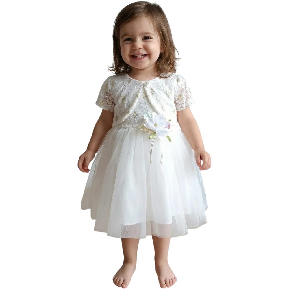 Wholesale stylish summer dresses with boleros for girls aged 9-18 months.