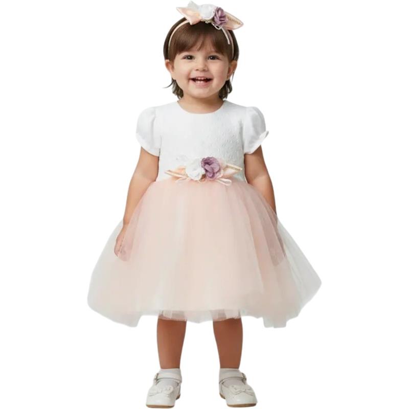 803 toptan 9-18 aylık kız çocuklar için yazlık şık elbiseler