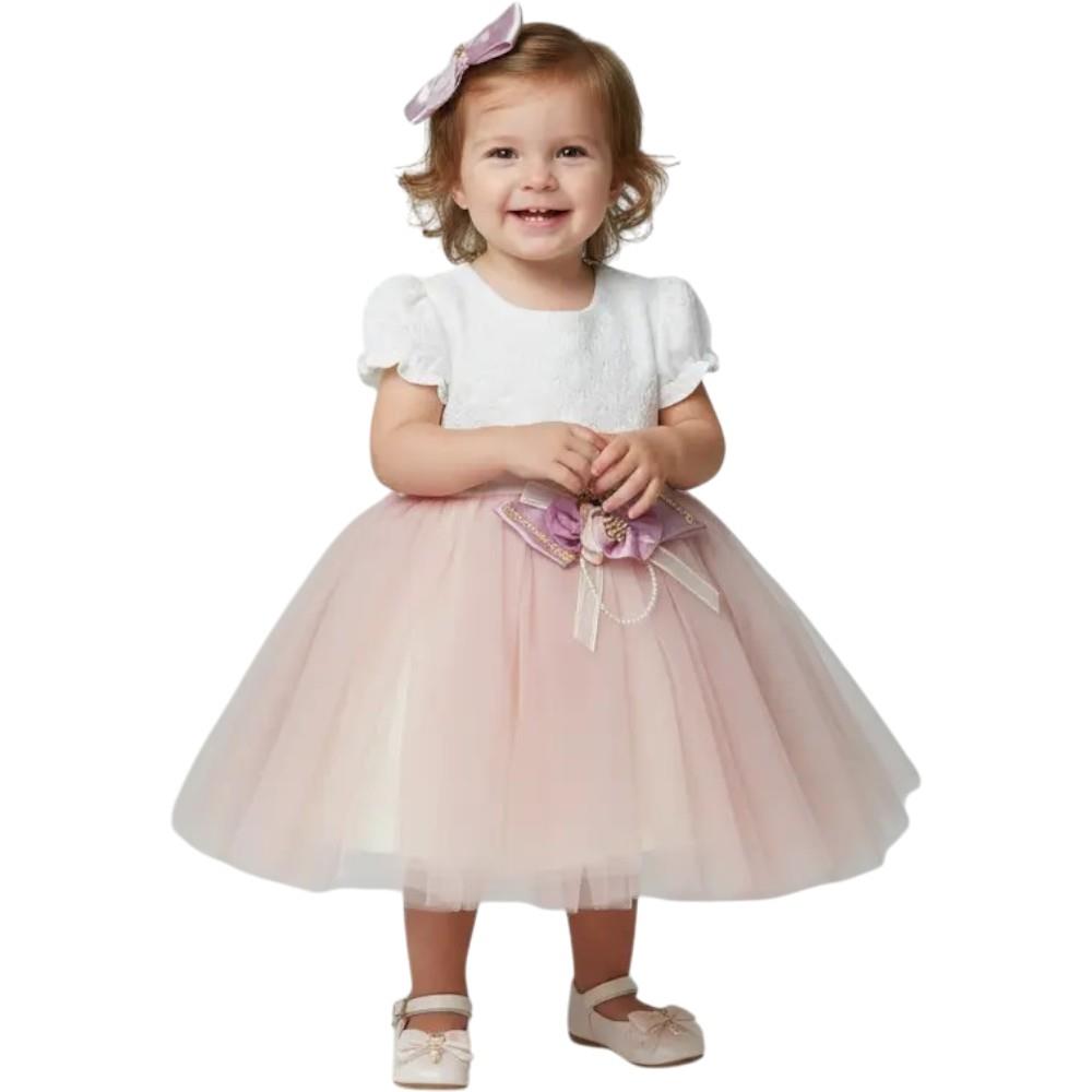 803 toptan 9-18 aylık kız çocuklar için yazlık şık elbiseler