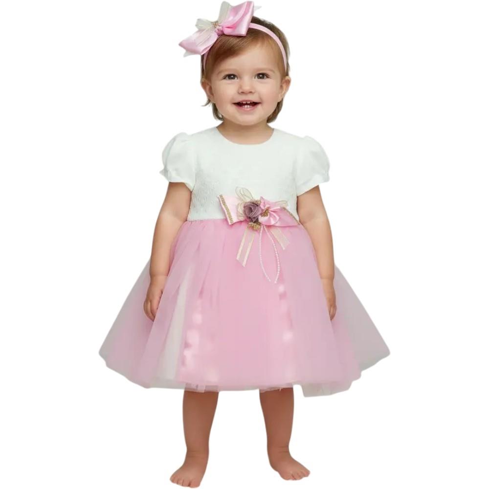 803 toptan 9-18 aylık kız çocuklar için yazlık şık elbiseler