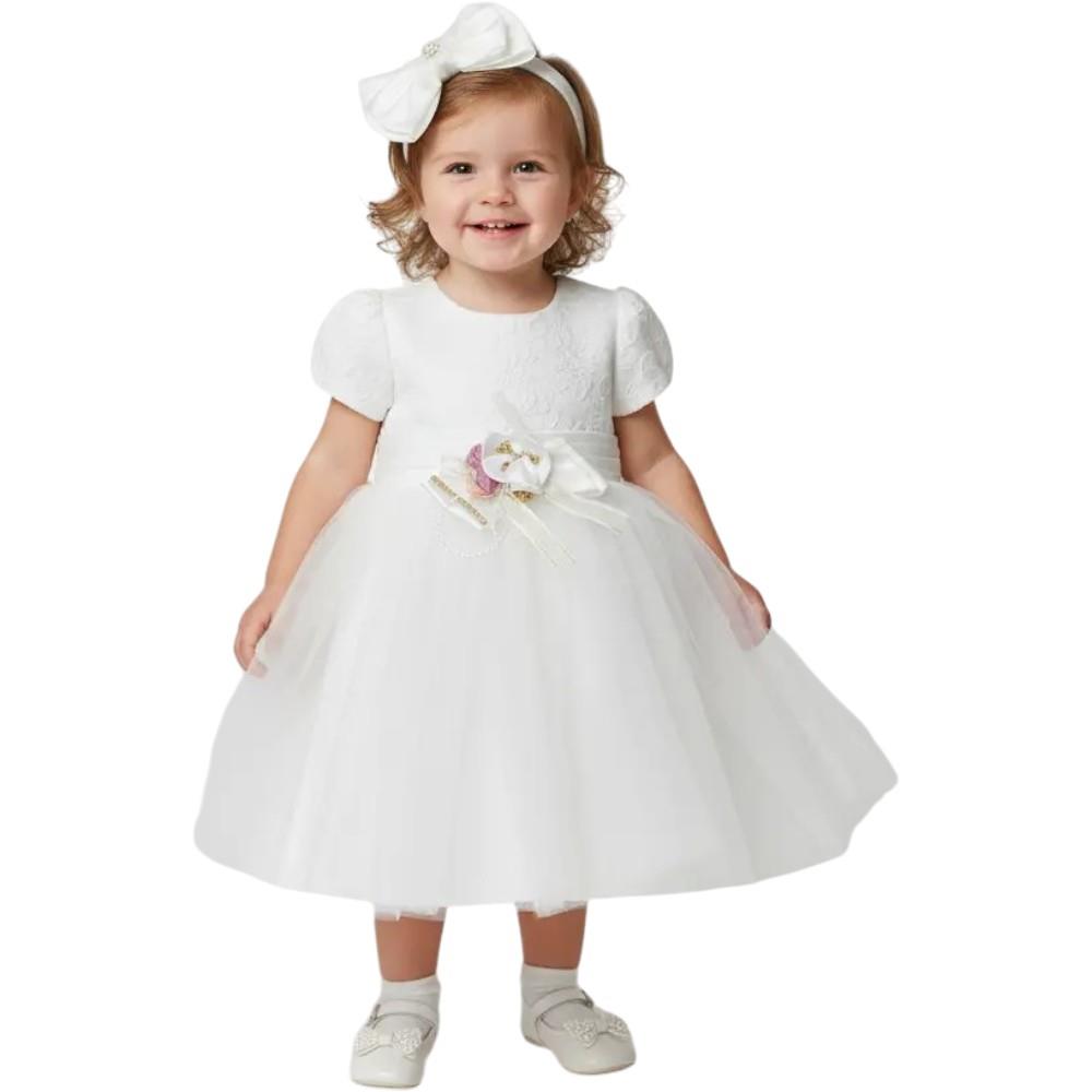 803 toptan 9-18 aylık kız çocuklar için yazlık şık elbiseler