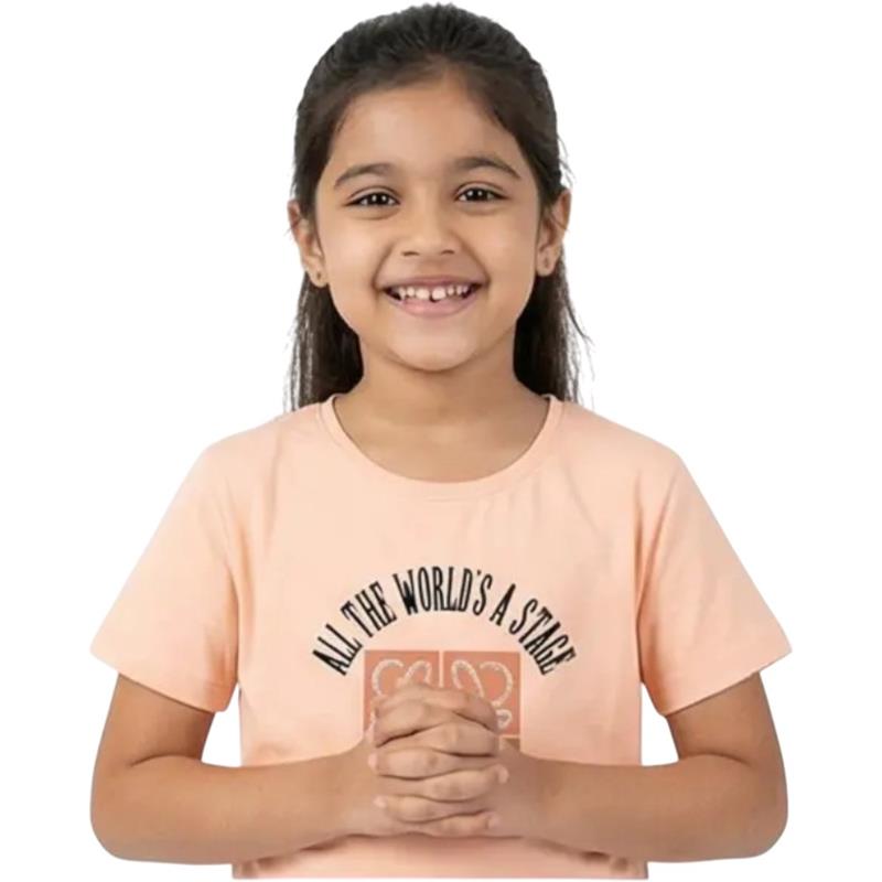 10116 Wholesale summer t-shirts for girls aged 13-16 with THE WORLD print