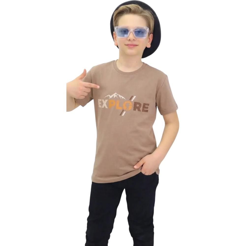 1007 wholesale EXPLORE printed summer t-shirts for boys aged 13-17