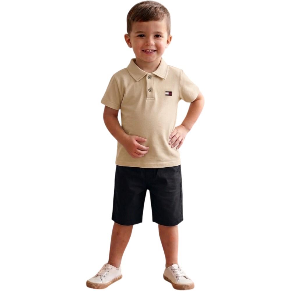 3005 Оптовый летний комплект из двух предметов из футболки с поло воротником и с шортами для мальчиков на 2-5 лет