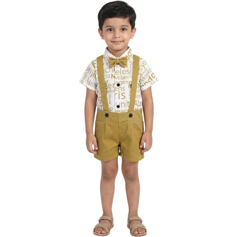 Wholesale children's summer overalls with shirts for boys 6/18 months
