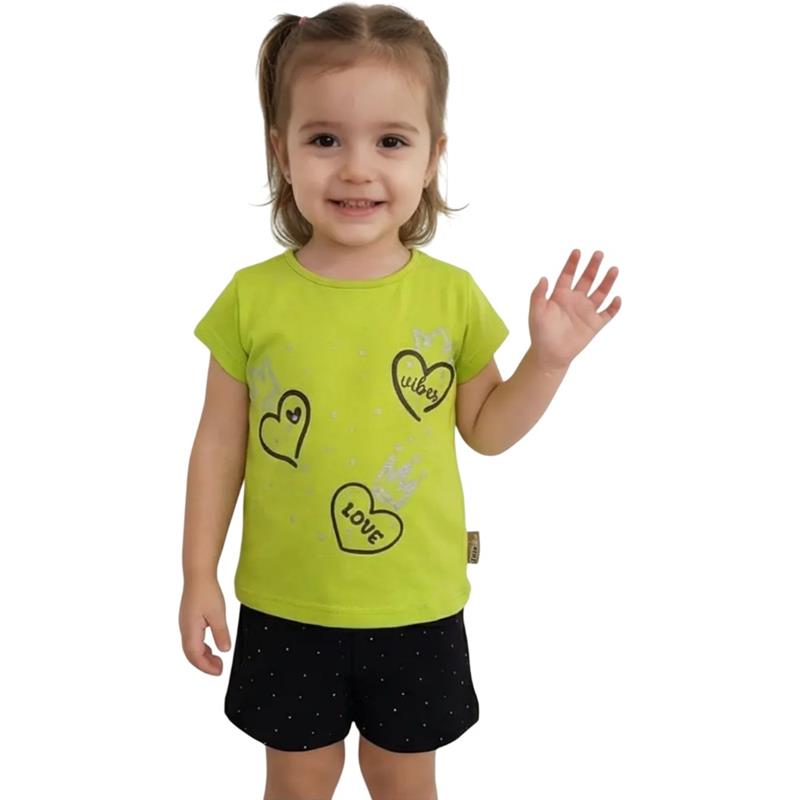 1209 toptan 6-24 aylık bebekler için yazlık iki parçalı takım