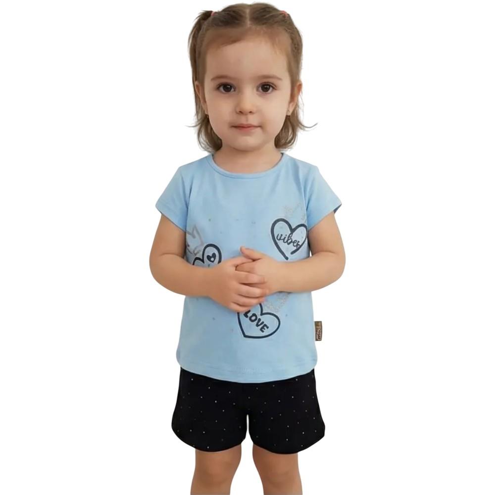 1209 toptan 6-24 aylık bebekler için yazlık iki parçalı takım